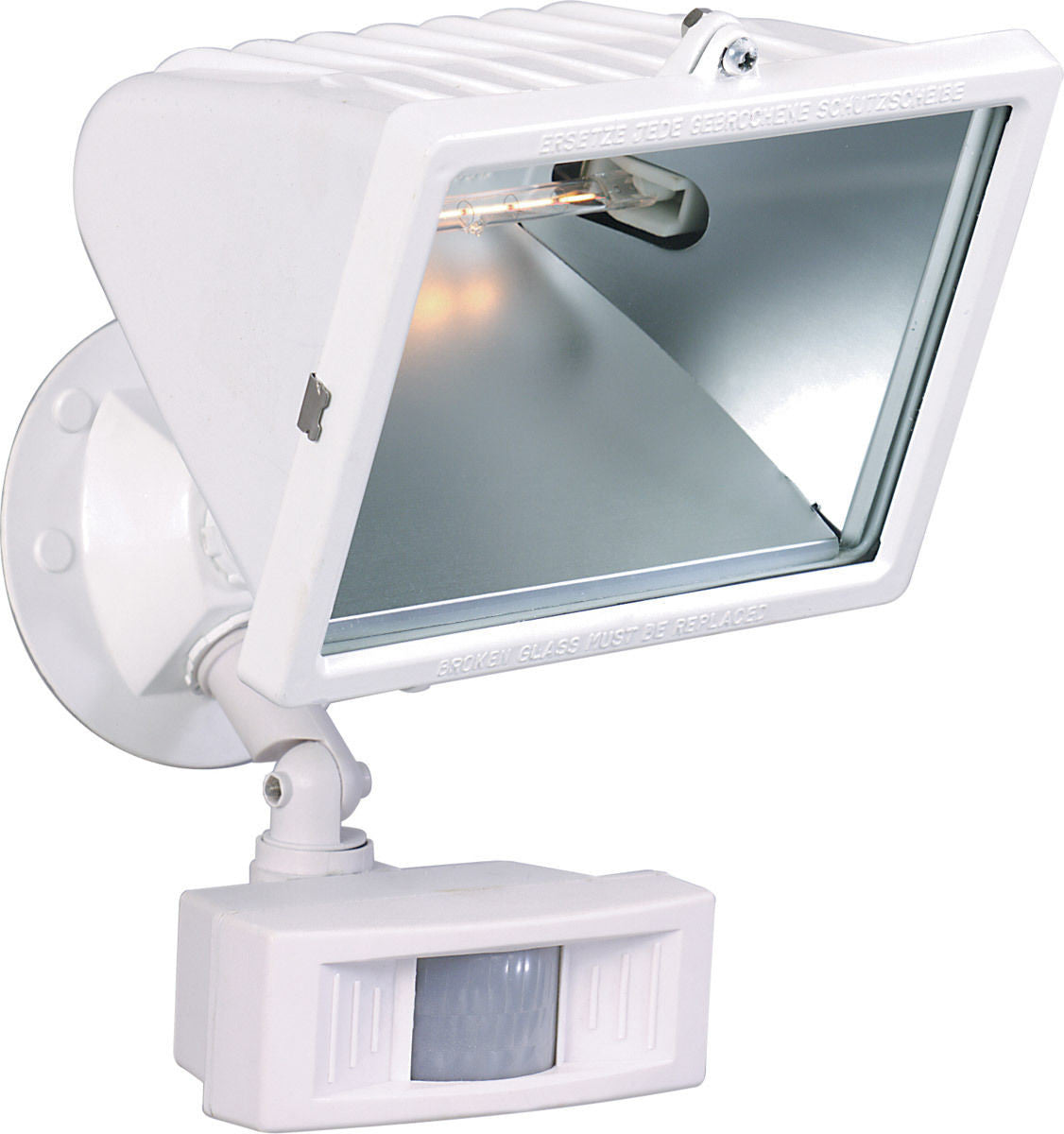 Nuvo Lighting 76-508 One Light Exterior Outdoor Motion Halogen Flood in White Finish