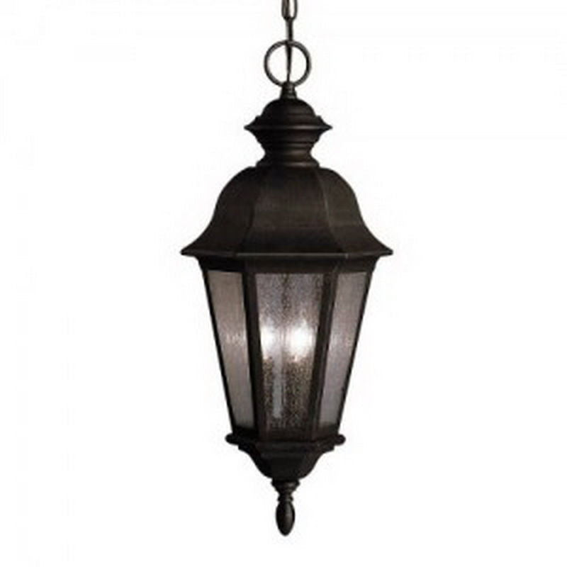 Aztec 39910 By Kichler Lighting Cadiz Collection Three Light Outdoor Hanging Lantern in Distressed Black Finish