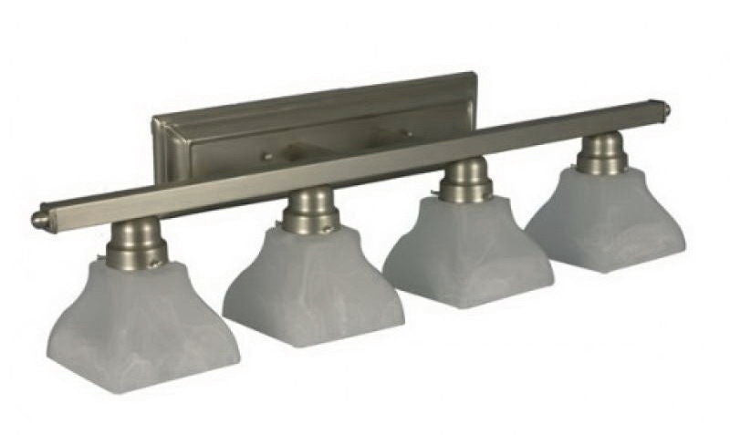 Home Enhancements Lighting VS-144A-NK Four Light Bath Vanity Wall Mount in Satin Nickel Finish