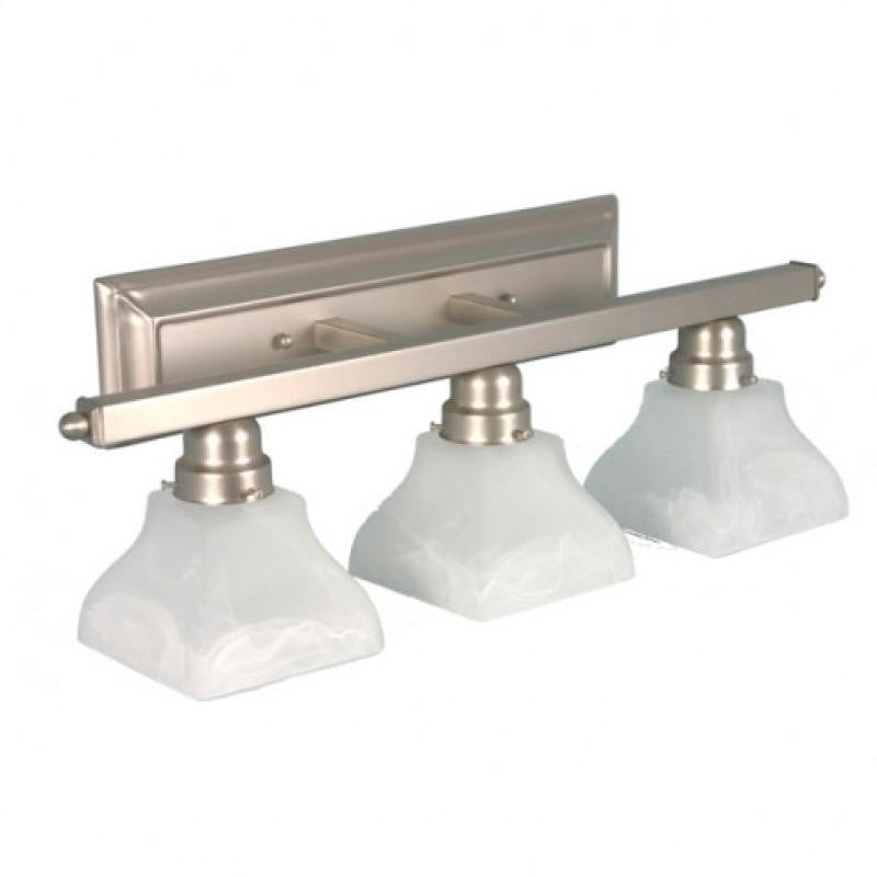 Home Enhancements Lighting VS-143A-NK Three Light Bath Vanity Wall Mount in Satin Nickel Finish