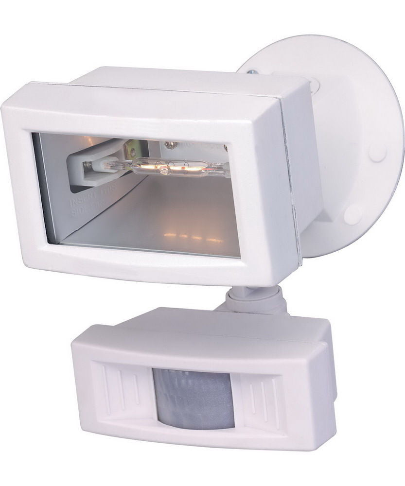 Nuvo Lighting 76-504 One Light Exterior Outdoor Motion Mini Halogen Flood in White Finish