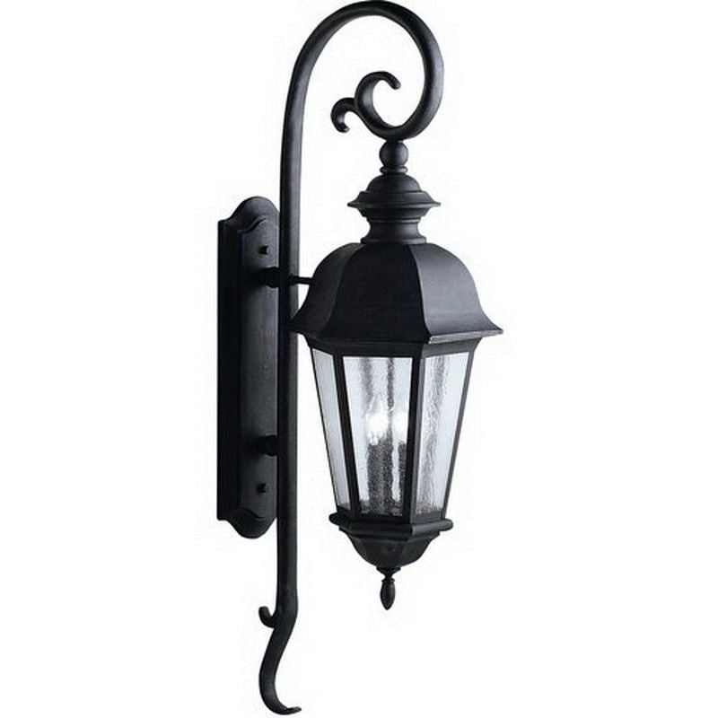 Aztec 39906 By Kichler Lighting Cadiz Collection Two Light Outdoor Wall Lantern in Distressed Black Finish
