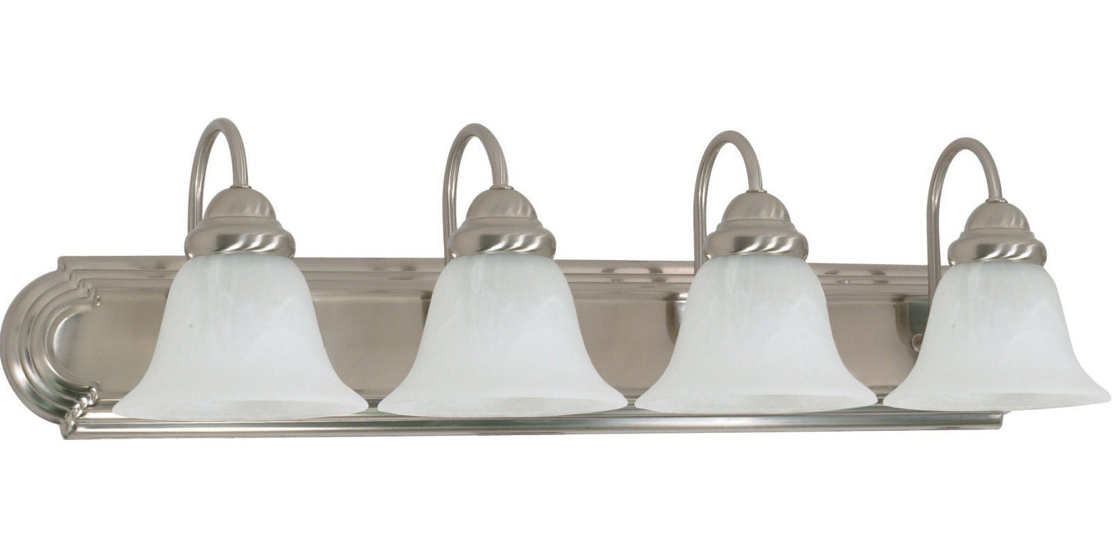 Epiphany Lighting 106048BN-252 Four Light Bath Wall Fixture in Brushed Nickel Finish