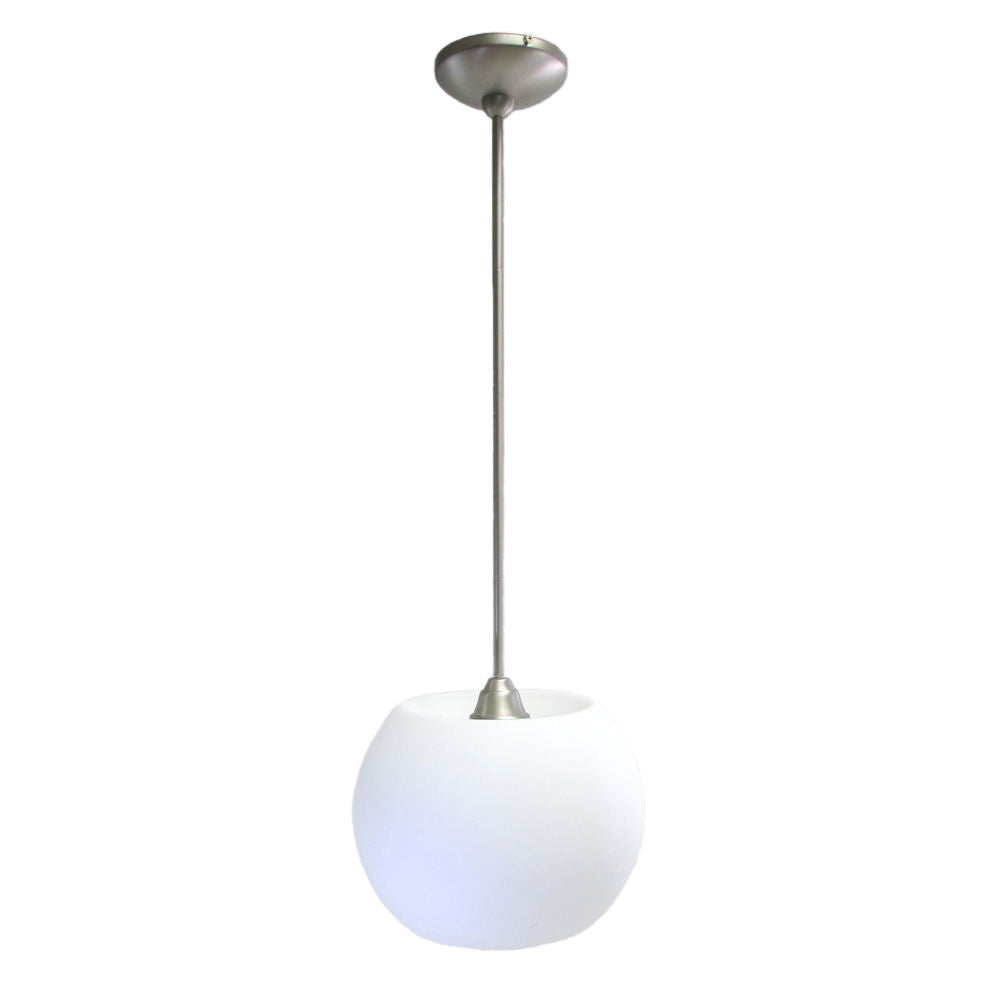 Access Lighting 23502 BSWH One Light Energy Saving GU24 Fluorescent Hanging Pendant in Brushed Steel Finish
