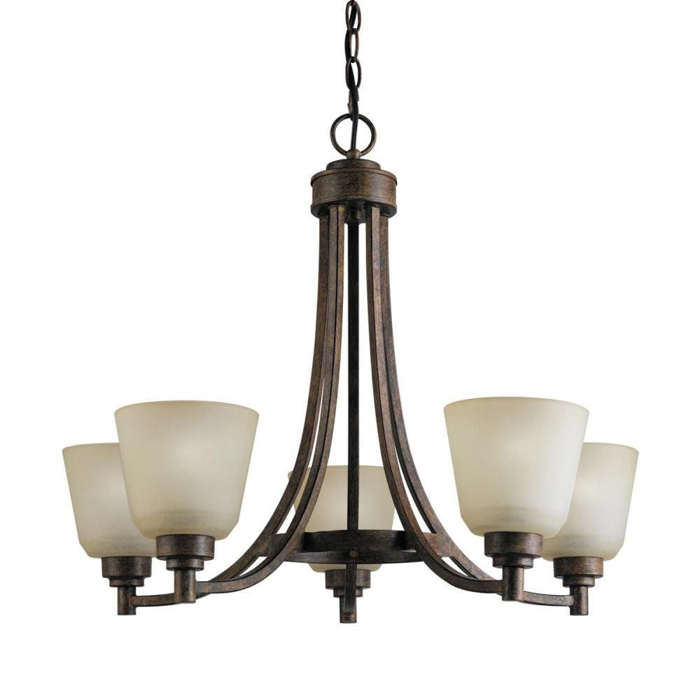 Kichler Lighting 2451 WSG Berwick Collection Five Light Hanging Chandelier in Weathered Sage Finish