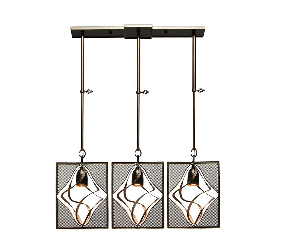 Kalco Lighting 2696-1HB Oxford Collection Three Light Island Pendant Chandelier in Heirloom Bronze Finish