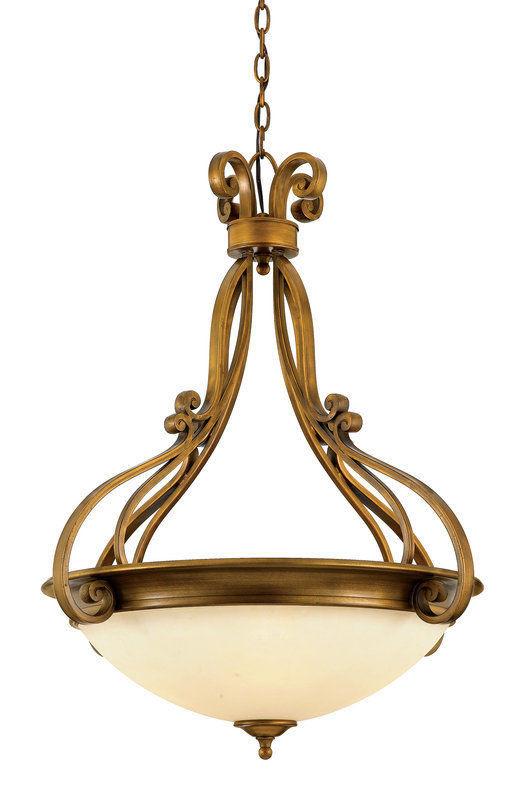 Quoizel Lighting GB2826PI Four Light Gabrielle Collection Hanging Pendant Chandelier in Parliament Gold Finish