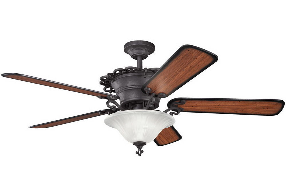 Kichler Lighting 300006 DBK Wilton Collection 54" Ceiling Fan in Distressed Black Finish
