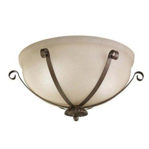 Kichler Lighting 4556 LZ Two Light Flush Indoor or Outdoor Ceiling Mount in Legacy Bronze Finish