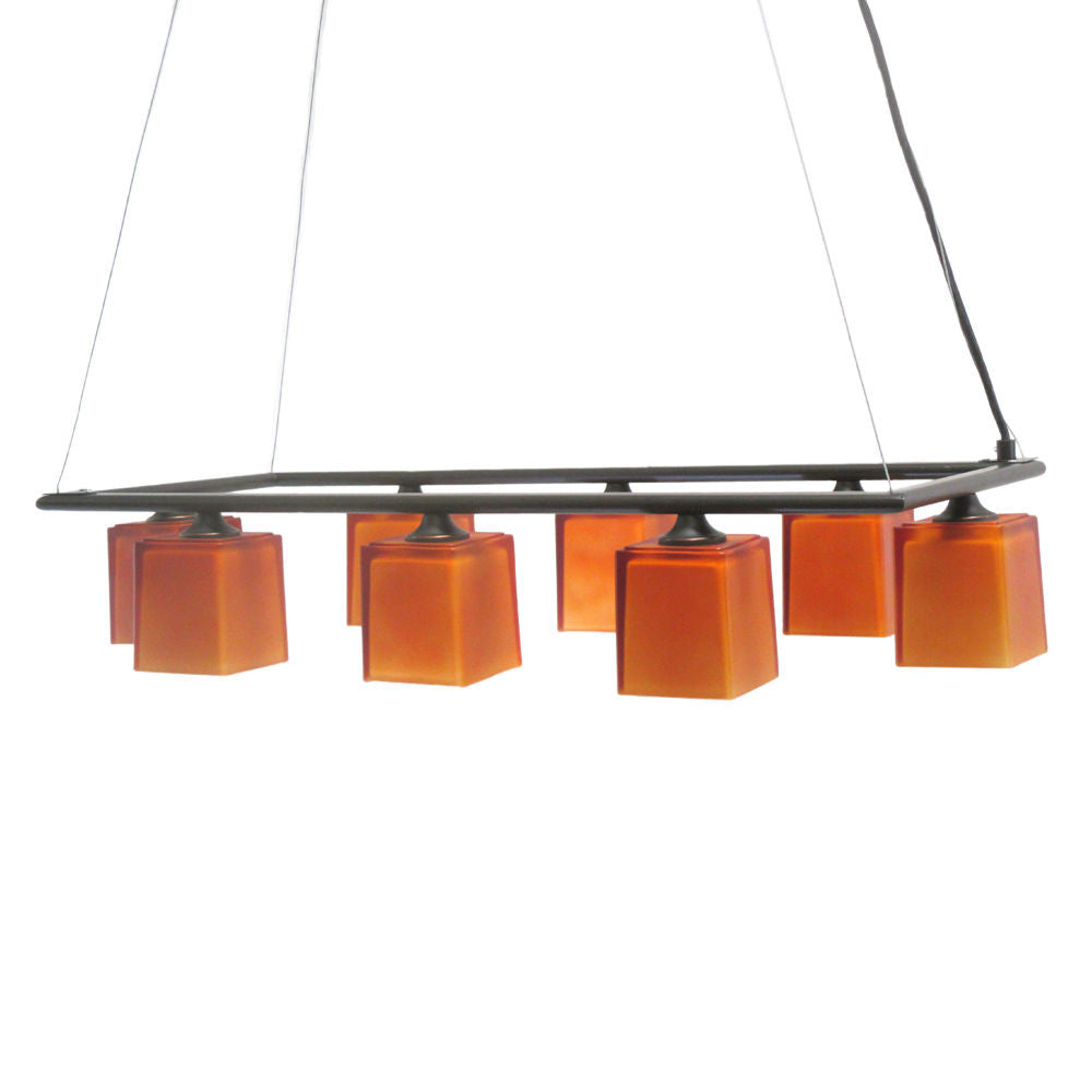Access Lighting 64018 ORB-AMB Eight Light Hanging Pendant Chandelier in Oil Rubbed Bronze Finish