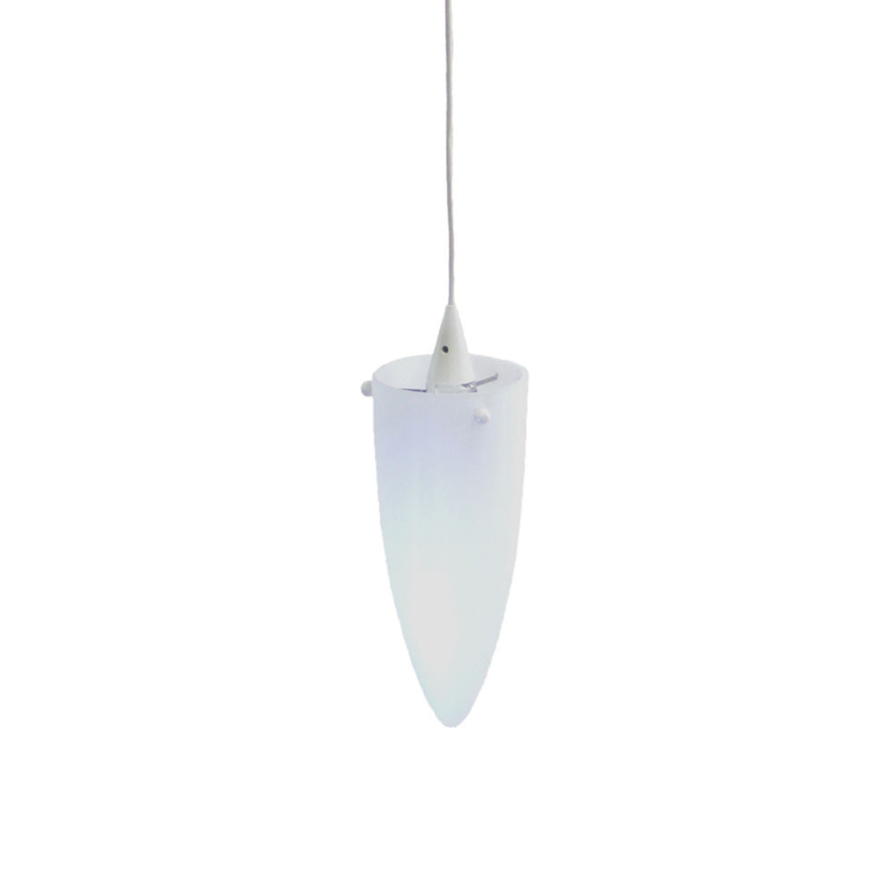 Access Lighting 90018 WH-FST One Light Hanging Mini Pendant in White Finish