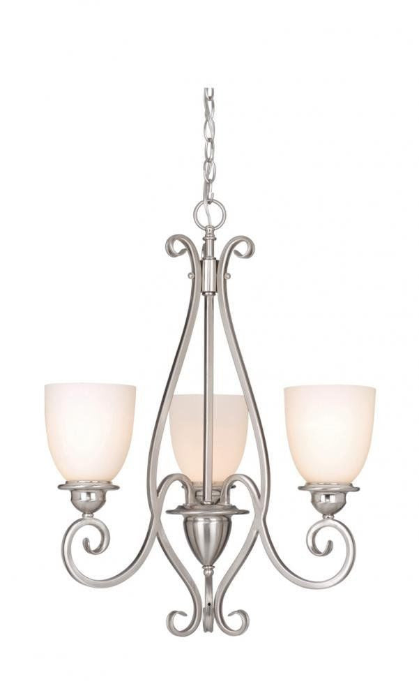 Vaxcel Lighting CH35903 SN Three Light Chandelier in Satin Nickel Finish