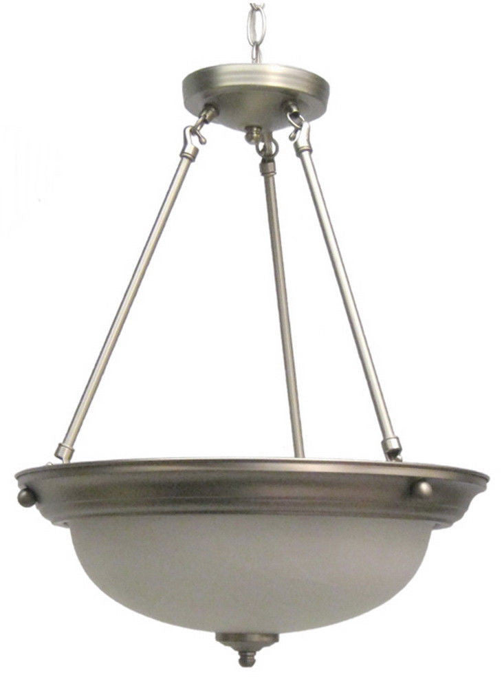 Epiphany Lighting EB035-26 BN Two Light Energy Saving Fluorescent Hanging Pendant Chandelier in Brushed Nickel Finish