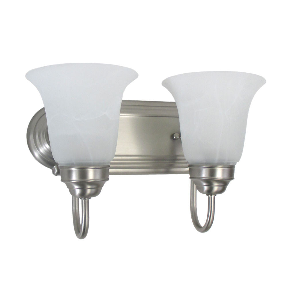 Epiphany Lighting 106044-252 BN Two Light Bath Wall Fixture in Brushed Nickel Finish
