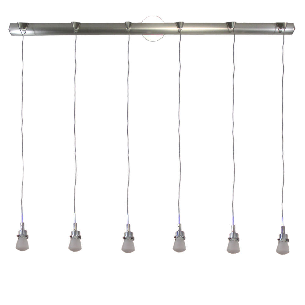 Forecast Lighting F5306-36 Six Light Wall Mount Pendant in Satin Nickel Finish