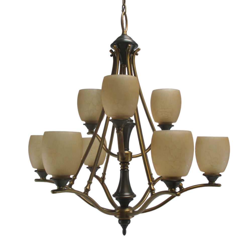 Aztec 034246-Q2943R by Kichler Lighting Nine Light Hanging Chandelier in Royal Bronze Finish