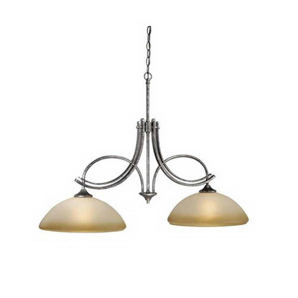 Vaxcel Lighting SE-PDD380 AE Sebring Collection Two Light Hanging Island Chandelier in Athenian Bronze Finish