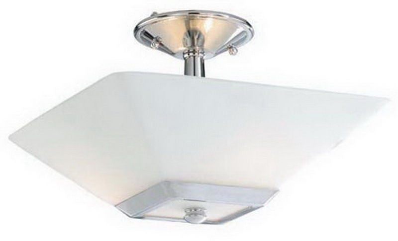 Vaxcel Lighting KD-CFU130 CH Kendall Collection Two Light Semi Flush Ceiling Mount in Polished Chrome Finish