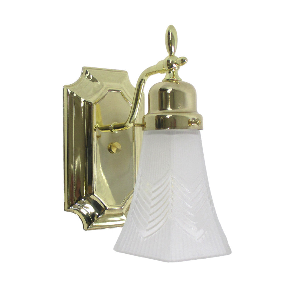 Vaxcel Lighting VL92029 One Light Wall Sconce in Polished Brass Finish