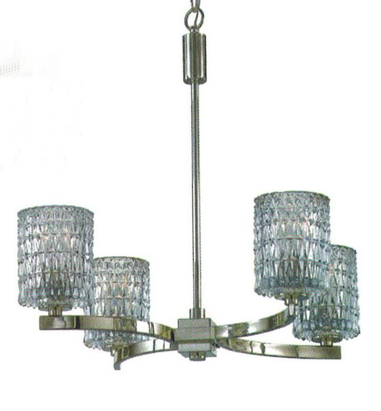 Quoizel Lighting RAN5004 IS Anallie Collection Four Light Chandelier in Imperial Silver Finish