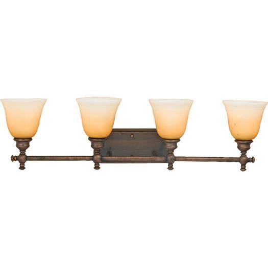 Quoizel Lighting 5923 BH Fairfield Collection Four Light Bath Wall Fixture in Brushed Oil Bronze Finish