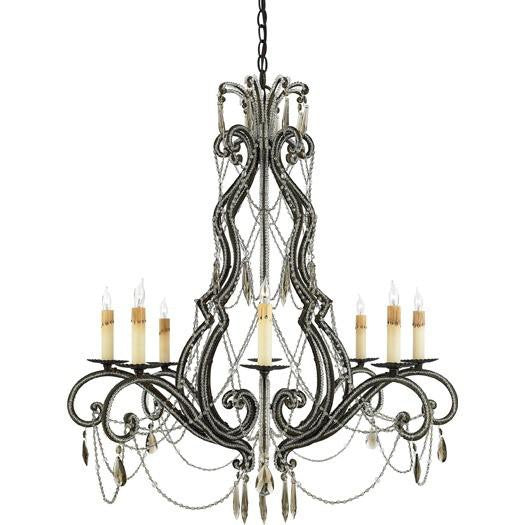 Quoizel Lighting RDA5008 RY Diana Collection Eight Light Chandelier in Regency Gold Finish