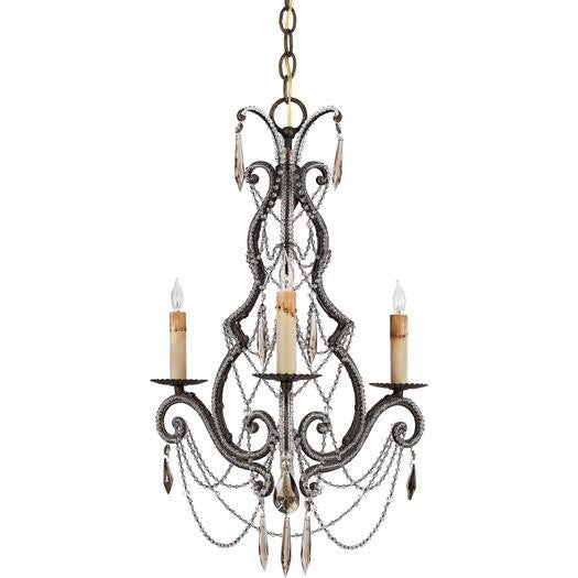 Quoizel Lighting RDA5003 RY Diana Collection Three Light Chandelier in Regency Gold Finish