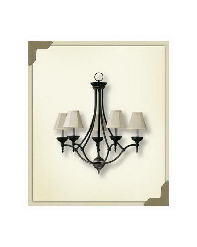 Quorum International 6136-5-95 Five Light Chandelier in Old World Bronze Finish