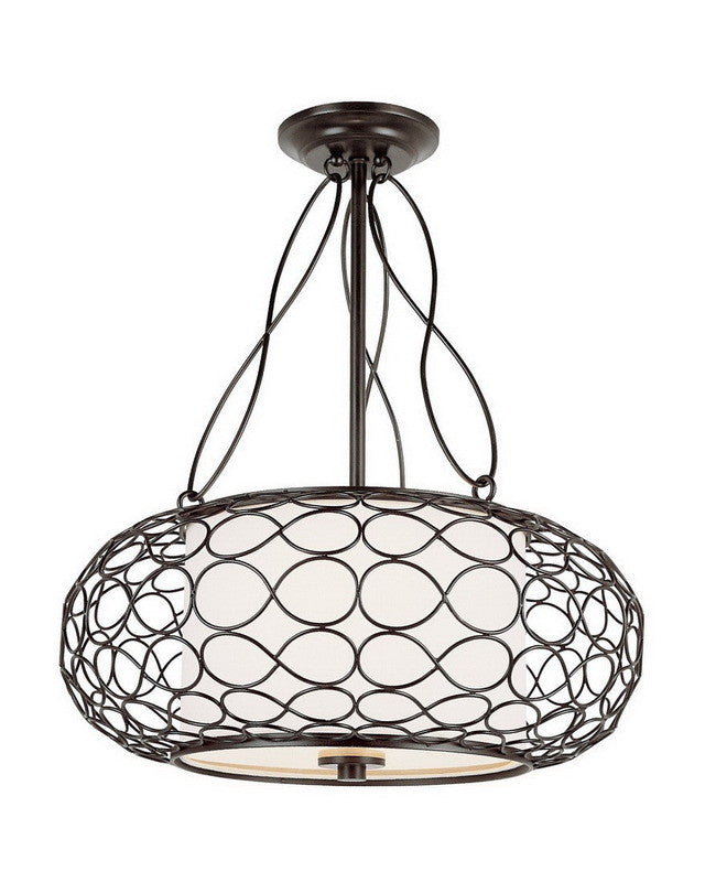 Trans Globe Lighting PND-820 Two Light Pendant Chandelier in Brown Finish