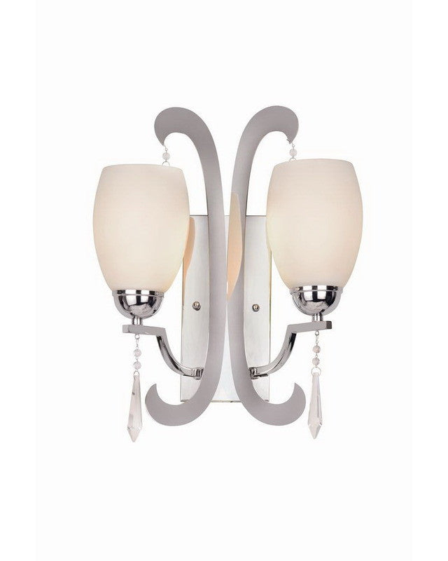 Trans Globe Lighting 1082 PC Two Light Wall Sconce in Polished Chrome Finish