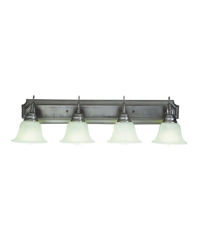 Trans Globe Lighting PL2624 BN Four Light Energy Efficient Fluorescent Bath Vanity Wall Fixture in Brushed Nickel Finish