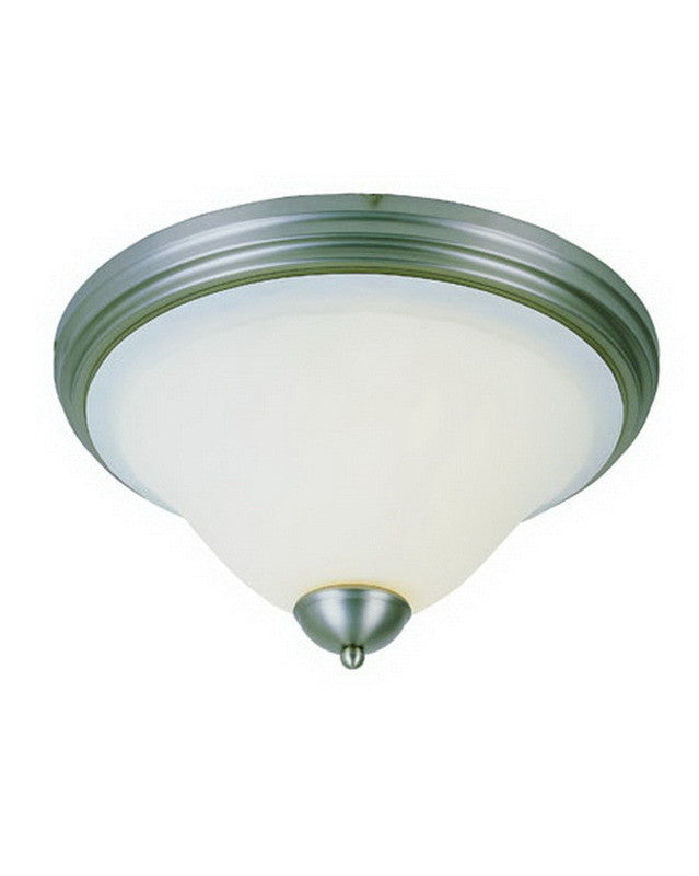 Trans Globe Lighting 29114 BN Two Light Flush Ceiling Fixture in Brushed Nickel Finish