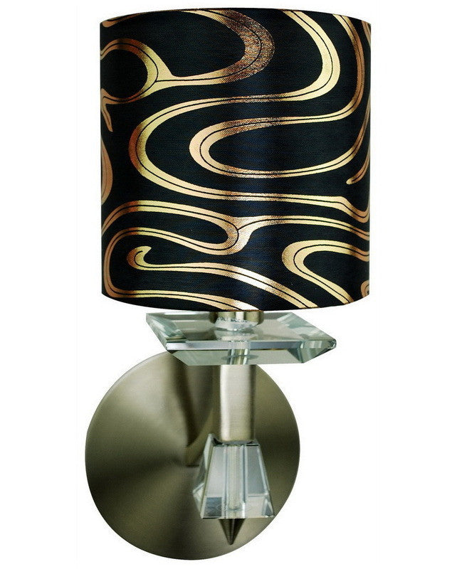 Trans Globe Lighting 70111 AB One Light Wall Sconce in Antique Brass Finish with Crystal Accents