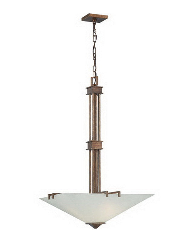 Nuvo Lighting 60-4409 Ratio Collection Three Light Pendant Chandelier in Inca Gold Finish