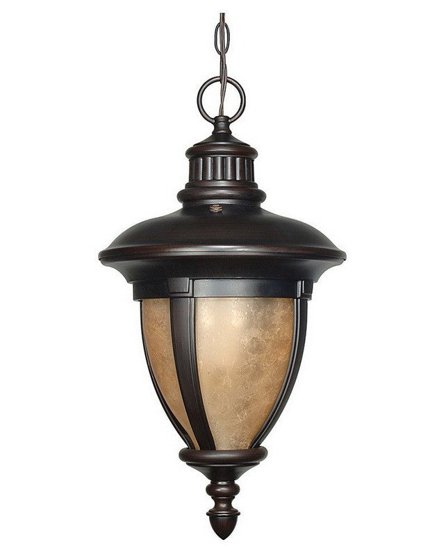 Nuvo Lighting 60-2521 Galeon Collection One Light Energy Efficient Fluorescent Exterior Outdoor Hanging Pendant in Old Penny Bronze Finish