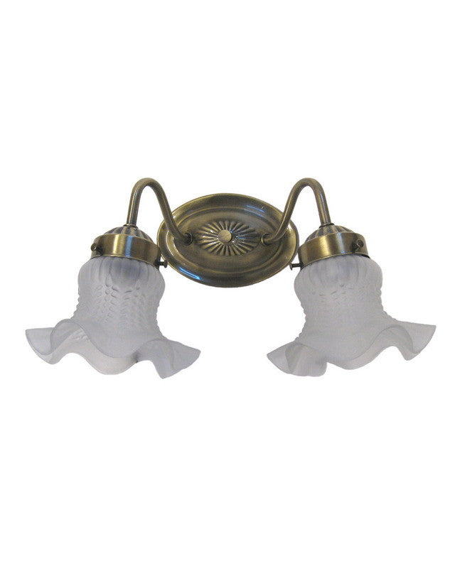 International Lighting 5536-11 Two Light Wall Sconce in Antique Brass Finish