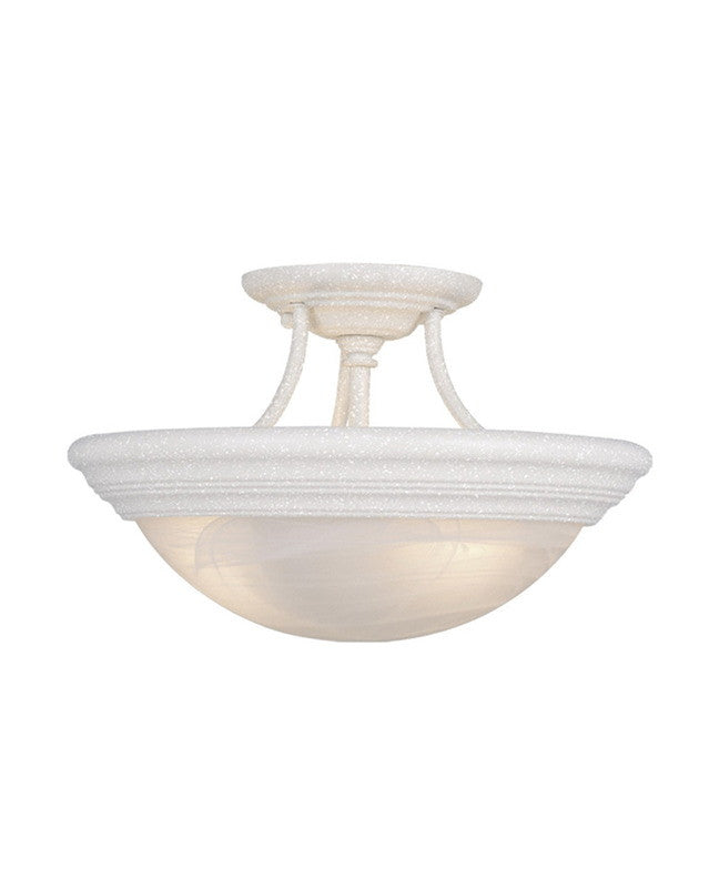 Vaxcel Lighting CC32717 TW Three Light Semi Flush Ceiling Fixture in Textured White Finish