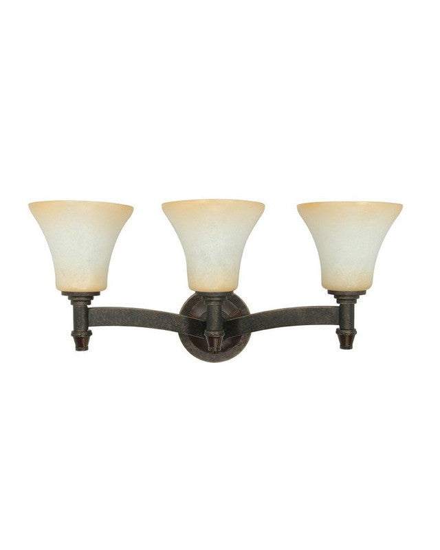 Nuvo Lighting 60-1049 Viceroy Collection Three Light Bath Vanity Wall Mount in Golden Umber Finish