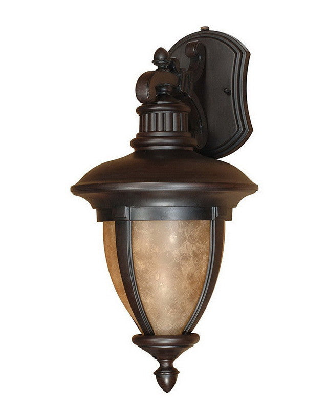 Nuvo Lighting 60-2519 Galeon Collection One Light Energy Efficient Fluorescent Exterior Outdoor Wall Lantern in Old Penny Bronze Finish