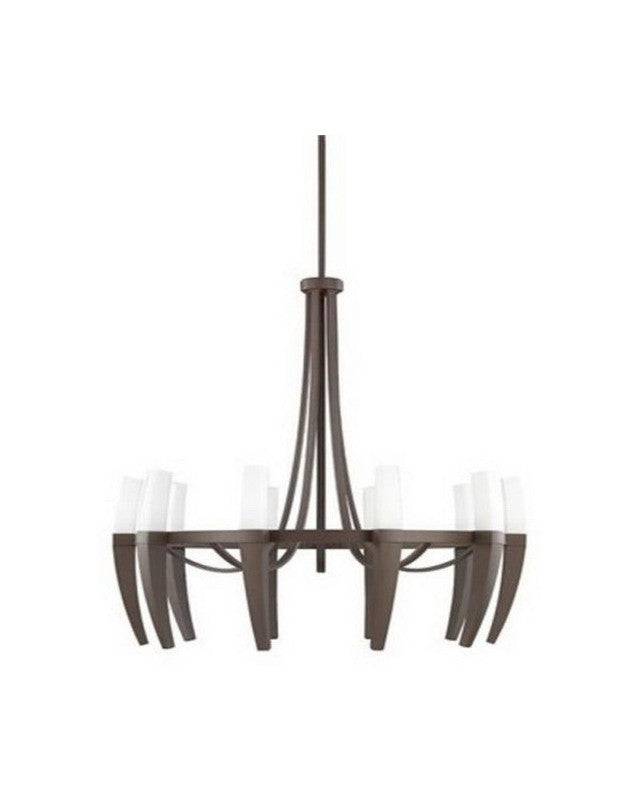 Kichler Lighting 2137 OZ Cava Collection Ten Light Hanging Chandelier in Olde Bronze Finish