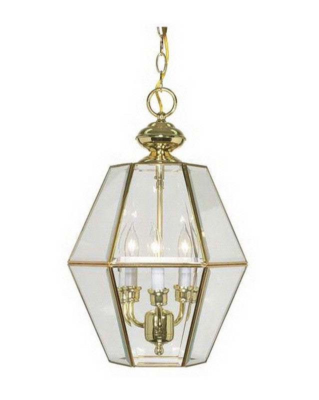 Nuvo Lighting 60-511 Three Light Pendant Chandelier in Polished Brass Finish