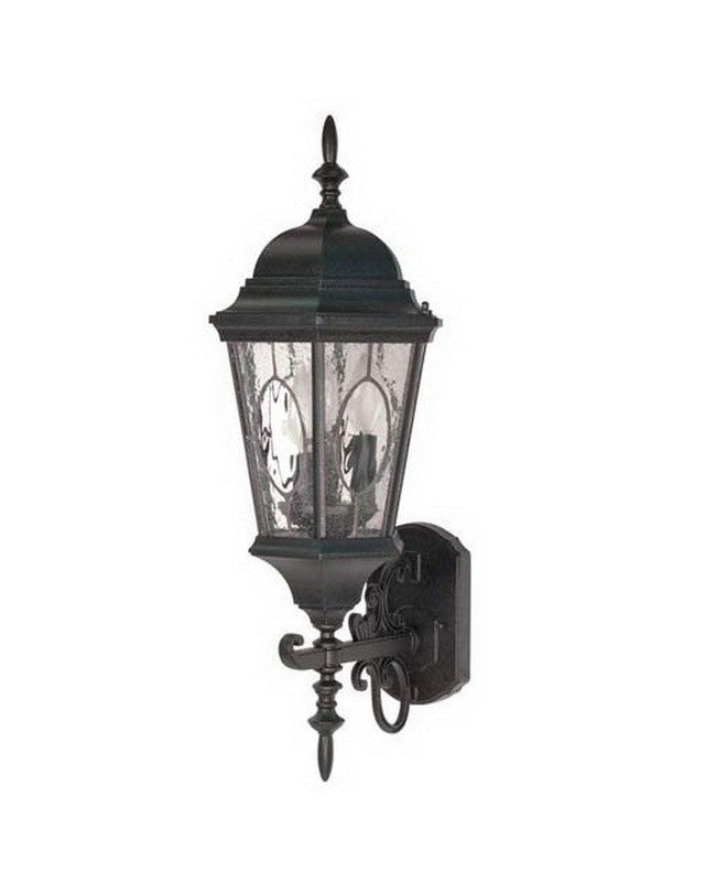 Nuvo Lighting 60-795 Fordham Collection Three Light Exterior Outdoor Wall Lantern in Textured Black Finish