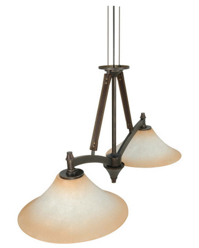 Nuvo Lighting 60-1043 Viceroy Collection Two Light Island Chandelier in Golden Umber Finish