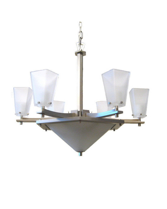 Kalco Lighting 4459 SN Nine Light Chandelier in Satin Nickel Finish