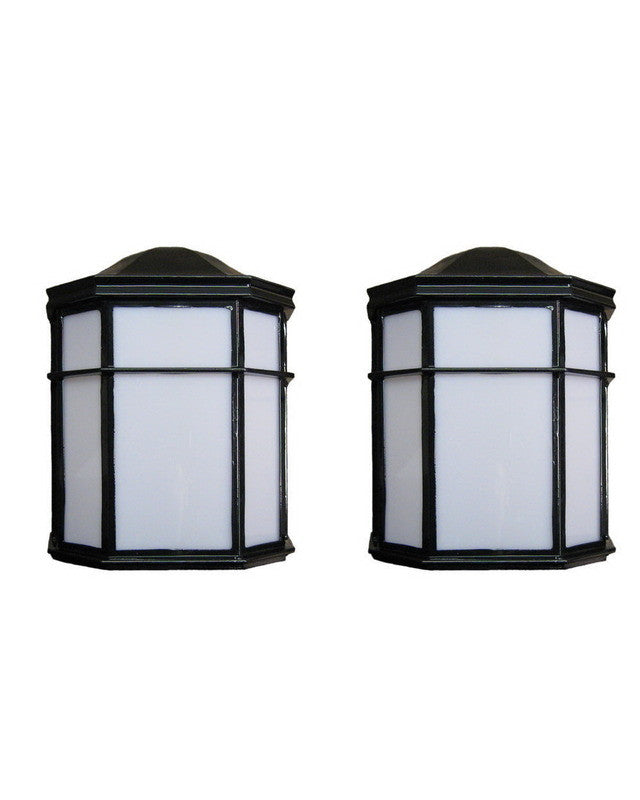 Epiphany Lighting TWO PACK EB446-13 BK Energy Saving Fluorescent One Light Outdoor Wall Mount Exterior in Black Finish
