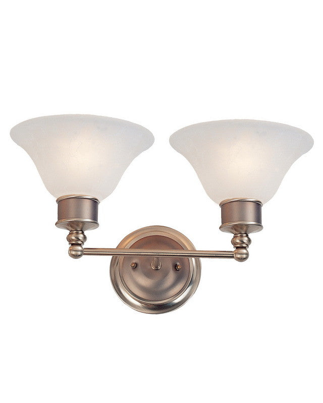 Z-Lite Lighting 309-2V Two Light Bath Vanity Wall Mount in Burnished Nickel and Chocolate Finish