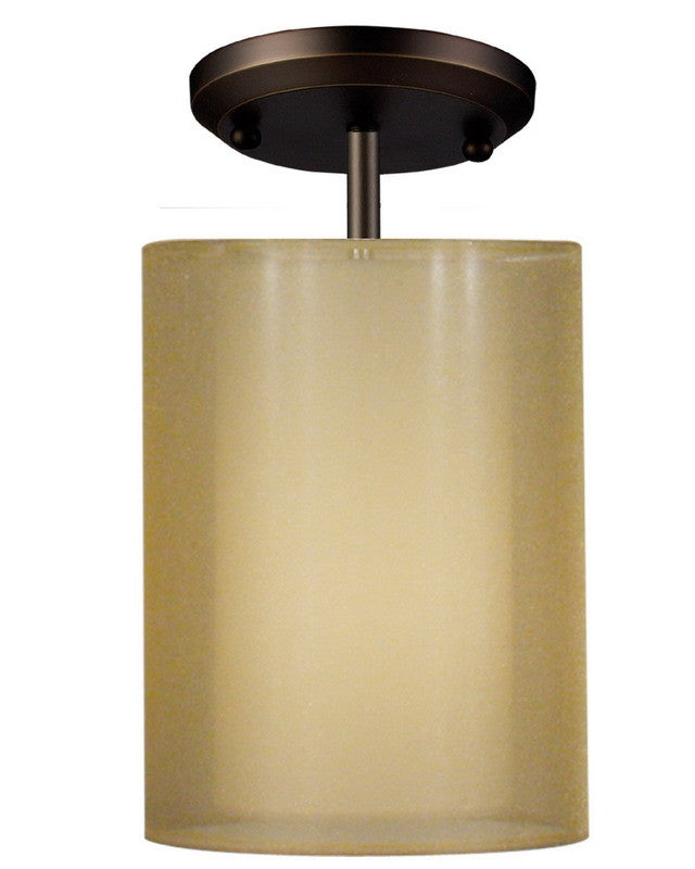 Z-Lite Lighting 144-6G-SF One Light Semi Flush Ceiling Mount in Antique Brass Finish
