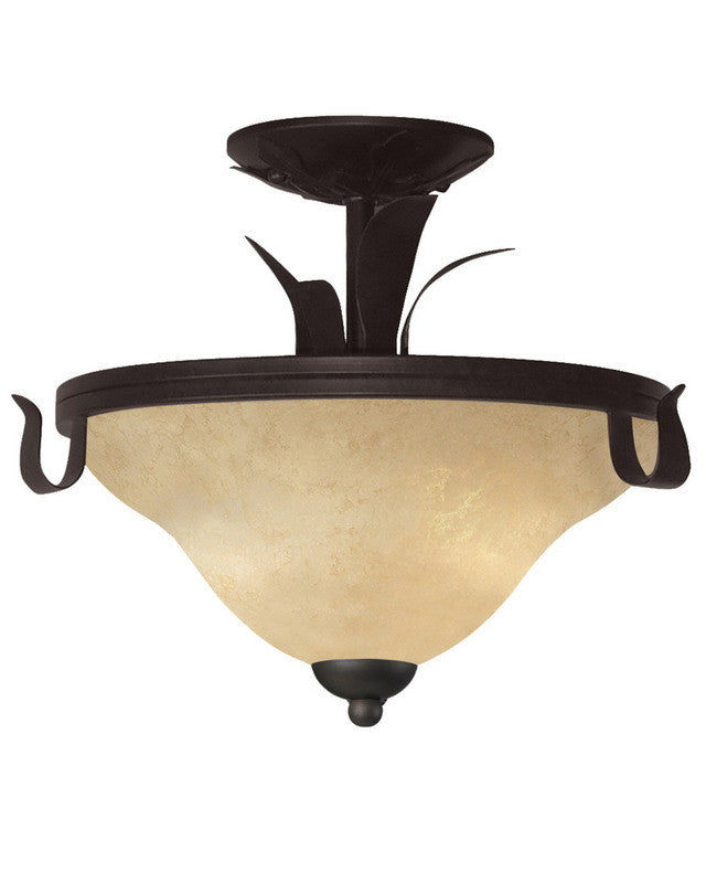 Z-Lite Lighting 14073SF Three Light Semi Flush Ceiling Mount in Matte Coffee Finish