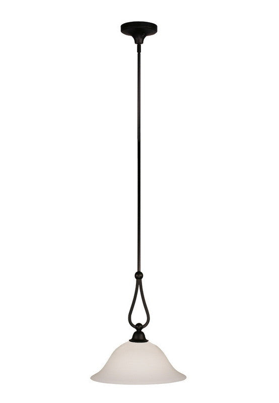 Z-Lite Lighting 318P-14 One Light Hanging Pendant in Bronze Finish