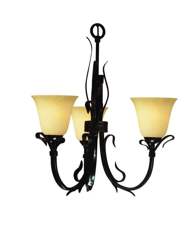 Z-Lite Lighting 4073U Three Light Chandelier in Matte Coffee Finish